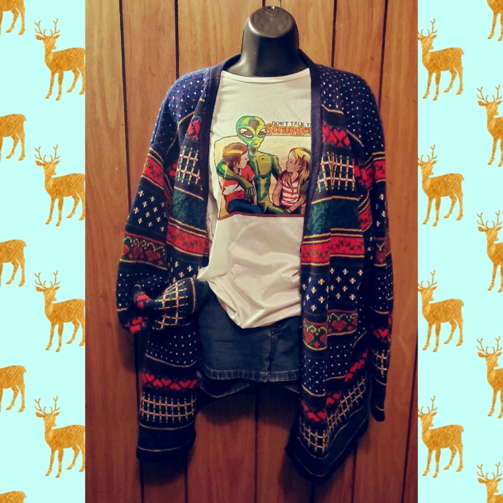 Super Big Almost Ugly Vintage 90s Winter Sweater